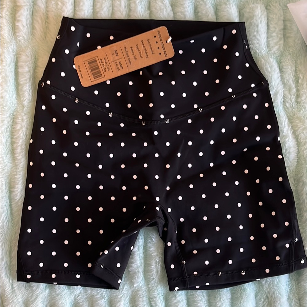 Acta Black Polka Dot Bike Shorts